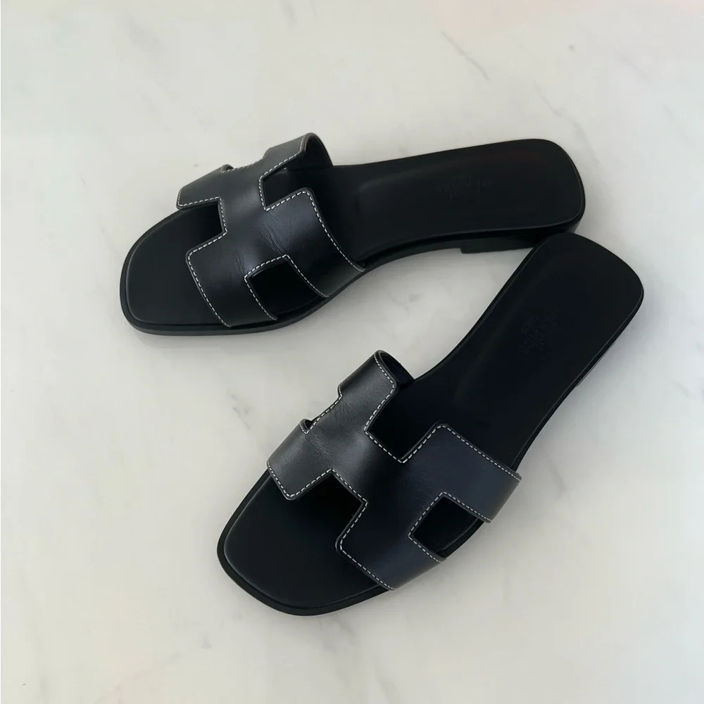 Hermes Oran Sandals / Size EU 37 / Like New - Picture 11 of 14